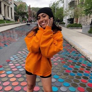 Orange oversized sweater